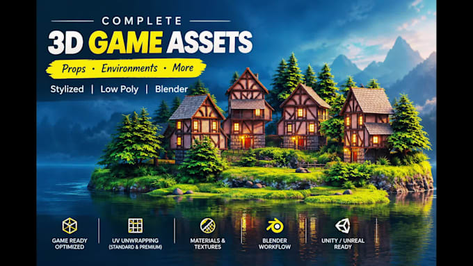 create complete 3d game assets for your project