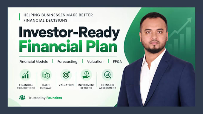 prepare investor ready financial plan, model, and forecast