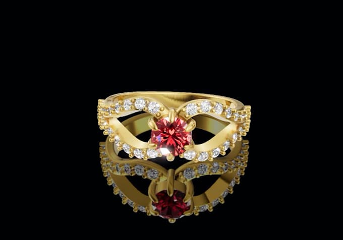 create 3d jewelry design cad and realistic rendering