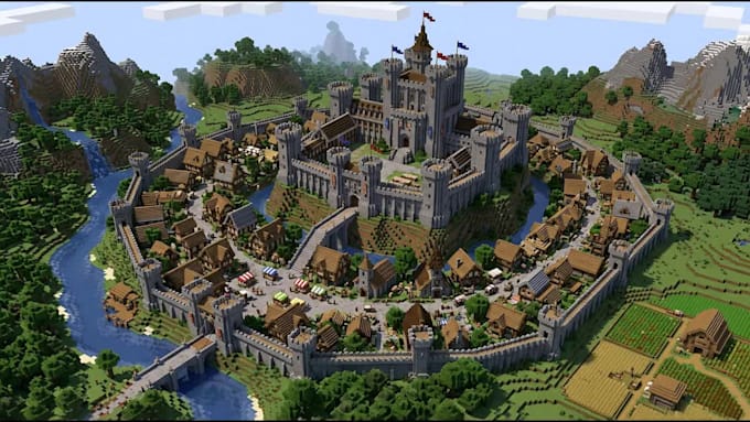 minecraft build, minecraft city map minecraft castles, house, hub, lobby, spawn