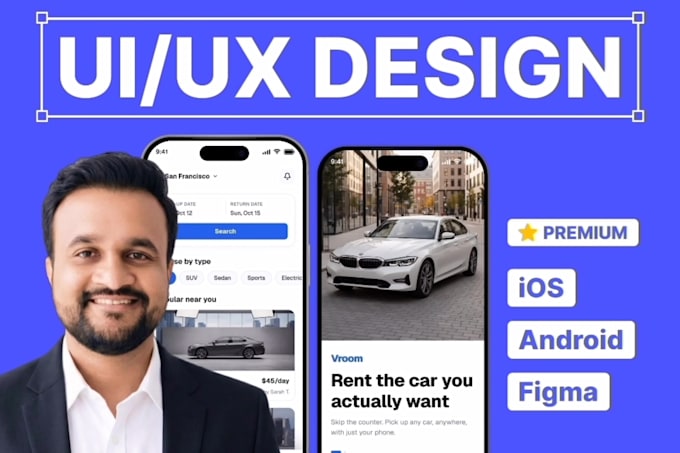 do mobile app ui ux design, figma app design, ui ux design