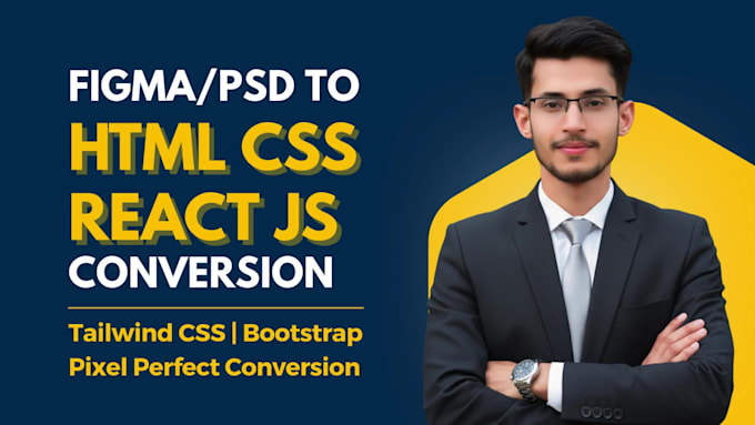 convert psd to html, figma to html, pdf or xd to html css bootstrap website