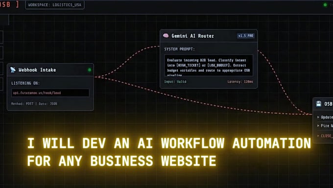 dev an ai workflow automation for any business website