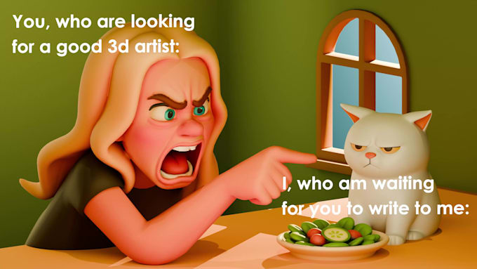 create a 3d character for game or animation