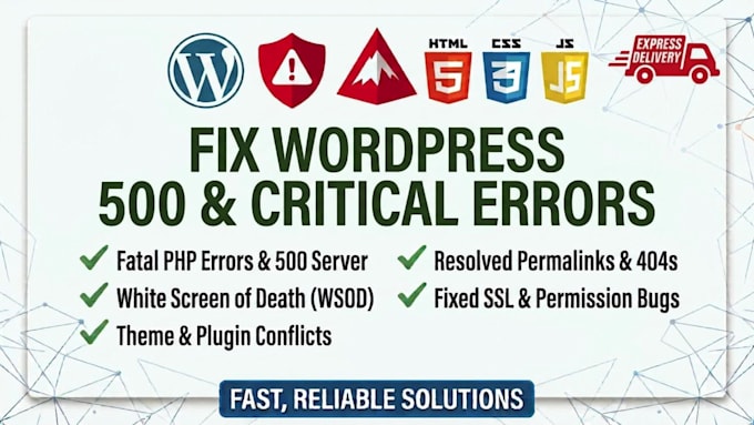 fix wordpress errors 500 critical error or white screen