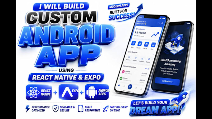 build custom android app using react native and expo