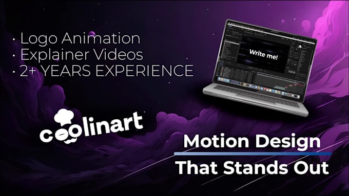 create a modern logo animation and motion graphics intro