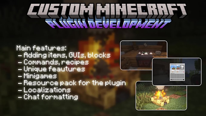 develop spigot or paper minecraft plugin with unique features