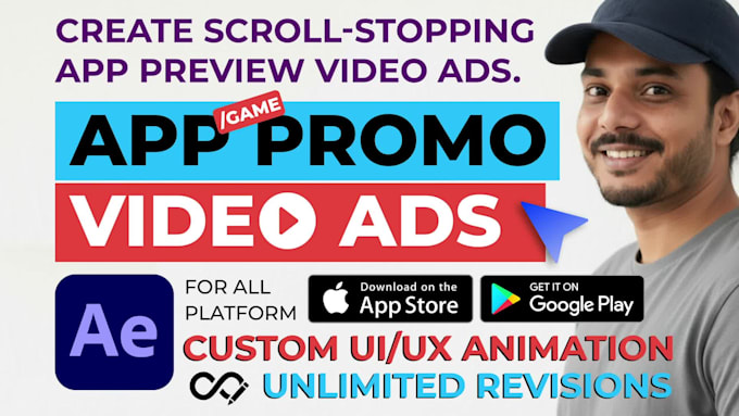 do app preview videos animation for app store, google play store