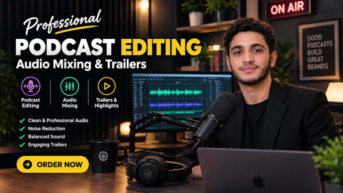 do professional podcast editing, audio mixing and trailers