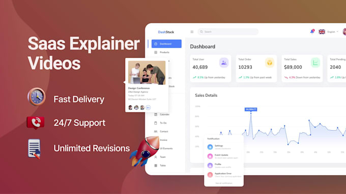 be your saas motion designer and create saas animation video