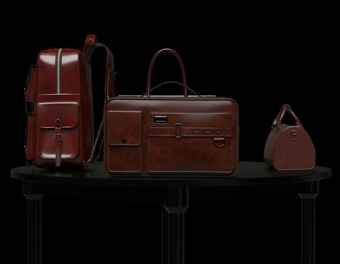 create 3d backpack and handbag models with realistic render