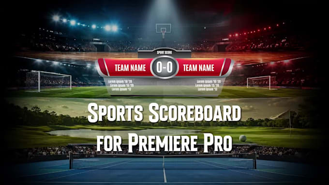 create editable sports scoreboard mogrt for premiere pro