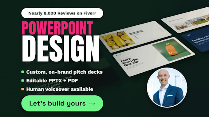 design your powerpoint presentation or pitch deck