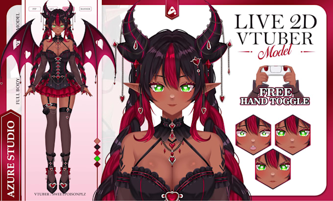 design and rig high quality live 2d vtuber model