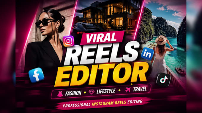 edit fashion video, lifestyle and travel instagram reels and social media videos