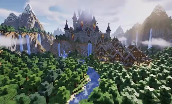 minecraft builder minecraft castle minecraft map lobby spawn house hub terrain
