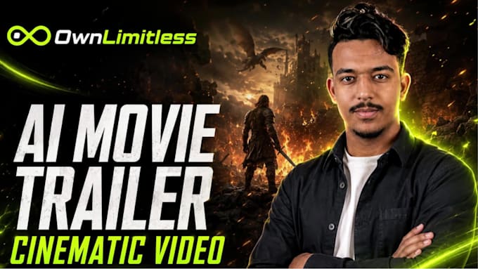 create a cinematic ai movie trailer video
