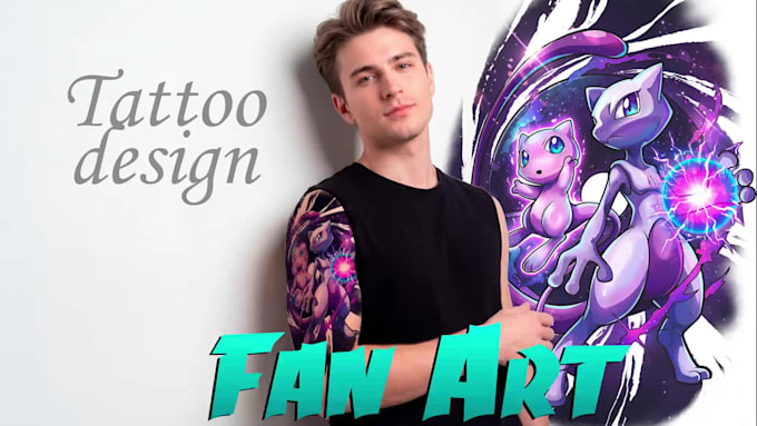 design your custom anime tattoo and fan art