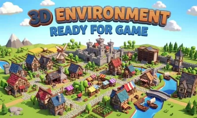 create game ready 3d environment assets for unity and unreal engine