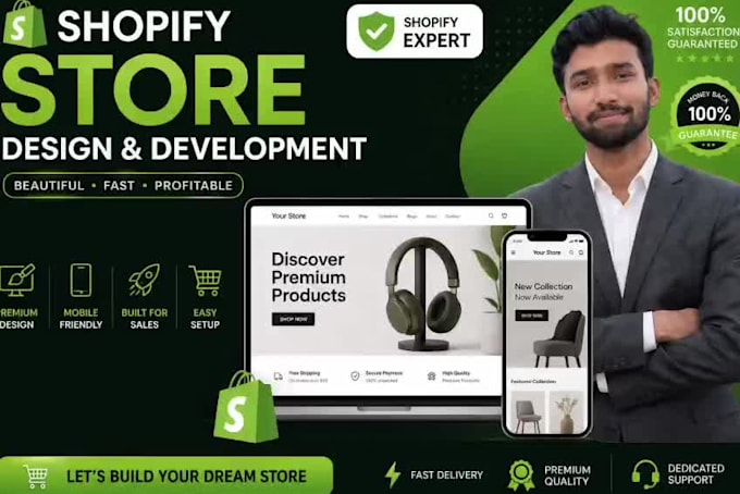 design and develop a conversion optimized shopify store