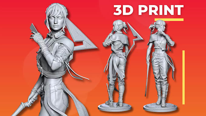 sculpt a detailed 3d print ready stl character or figures