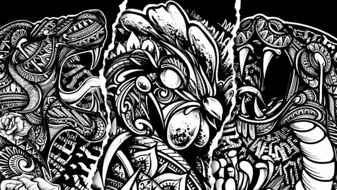 create tribal streetwear artwork for t shirt design