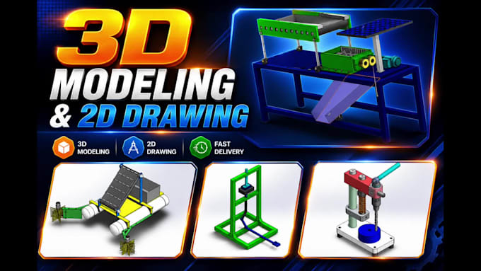 create 3d cad models and 2d drawings in solidworks