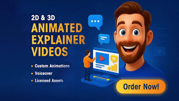 create 2d or 3d corporate animated explainer for your business