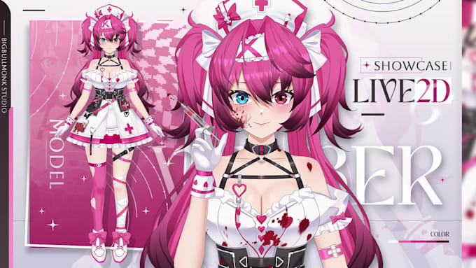 design live 2d vtuber model and rigging for vtube studio