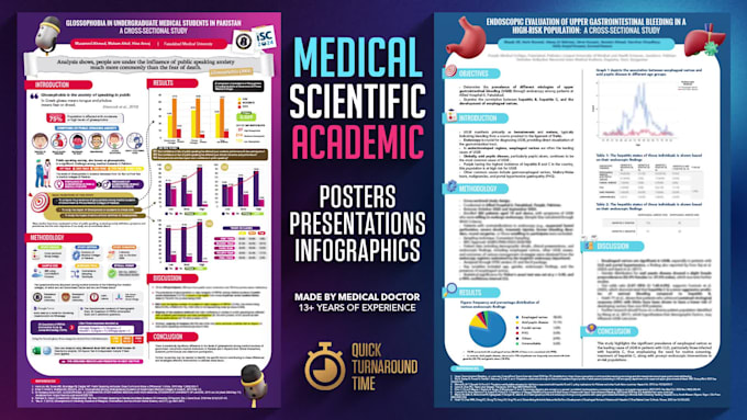 design scientific, medical, academic research conference poster presentation