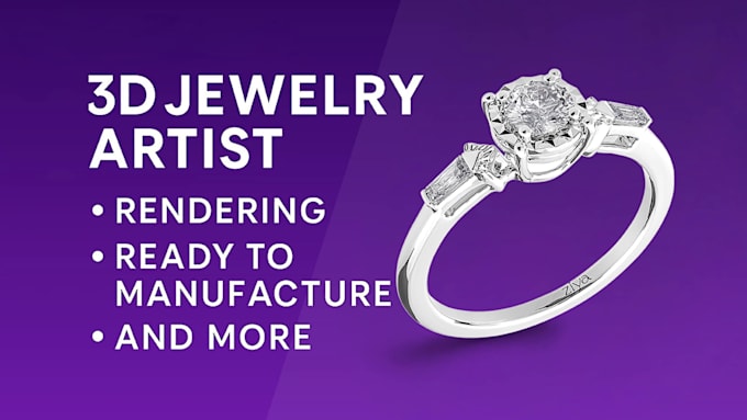 create 3d jewelry cad design for printing and rendering