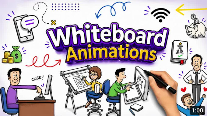 create a whiteboard doodle animation explainer video