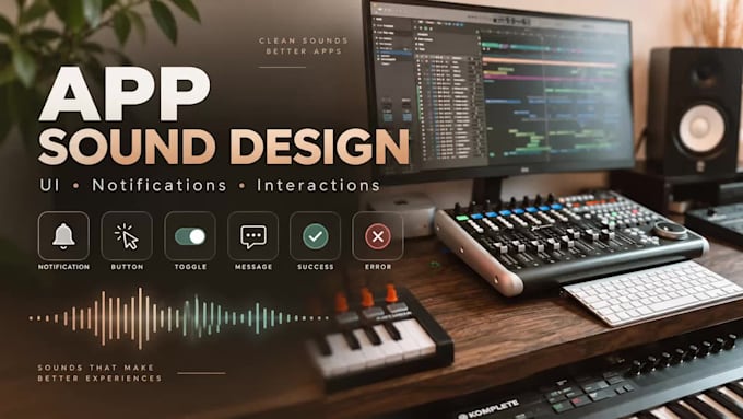design custom app UI sounds and notification audio