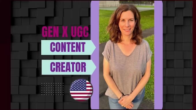 create middle aged female gen x ugc video ads and content