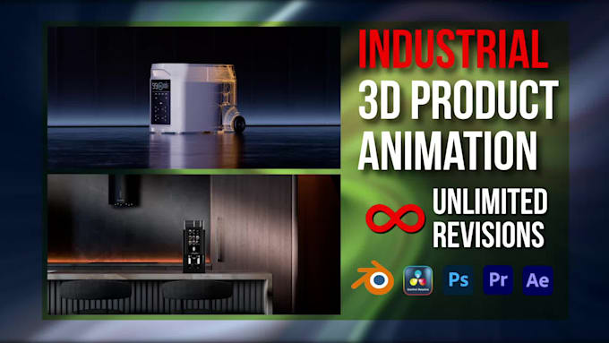 create industrial 3d product animation and product commercials