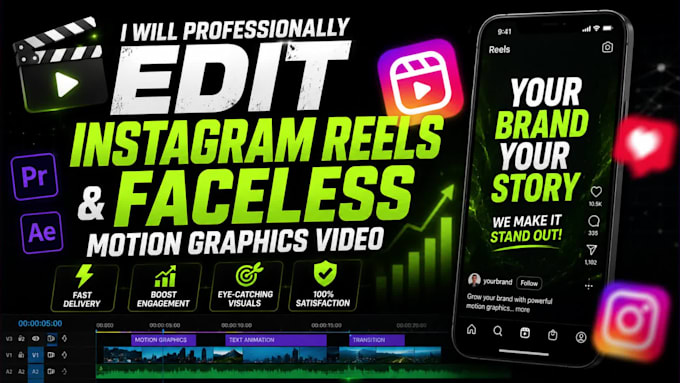 do instagram, tiktok viral reels video editing