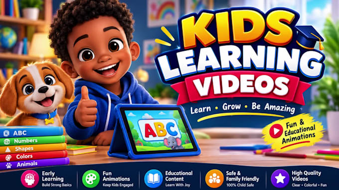create fast viral kids learning videos