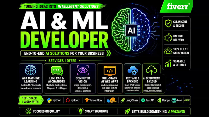 build a custom ai and ml model or chatbot for your business using python