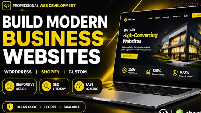 design and develop wordpress website with professional website builder