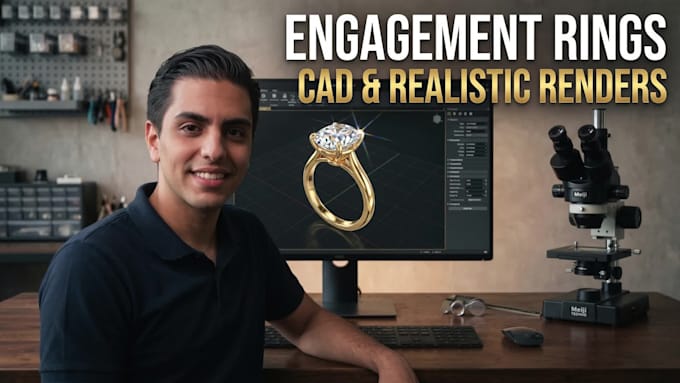 create custom casting ready jewelry 3d cad engagement rings