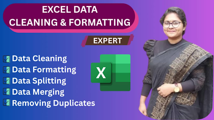 clean, format, merge, split and organize excel data