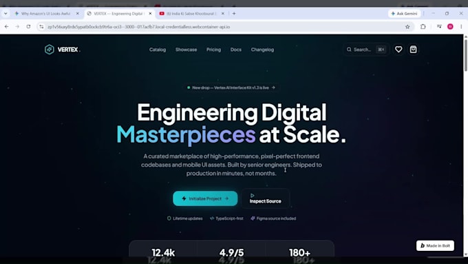 build a luxury dark mode e commerce website and modern next js frontend