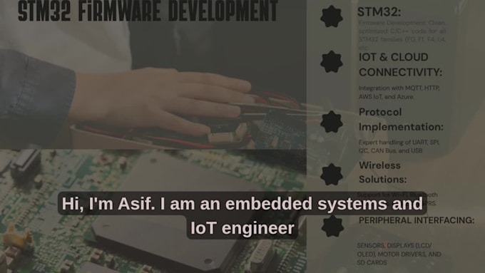 develop stm32 firmware for iot and embedded systems