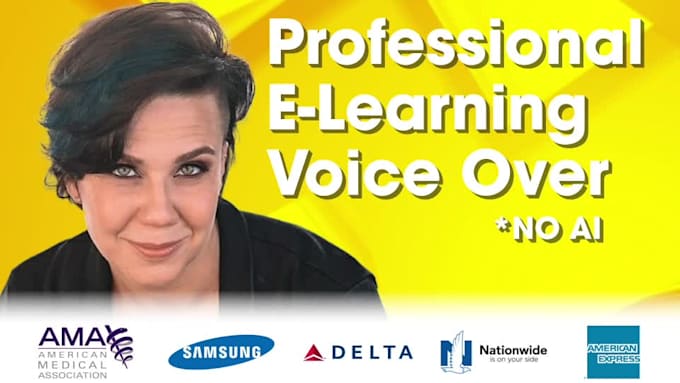 record a female american e learning and narration voice over