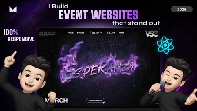 build an event website with registration and booking