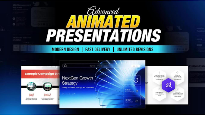 design modern powerpoint presentation and animated presentation