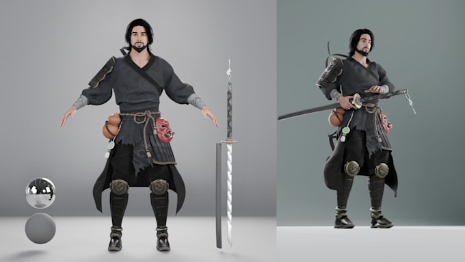 create a 3d character model for games