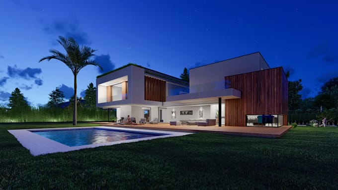create 3d landscape design and realistic exterior renderings