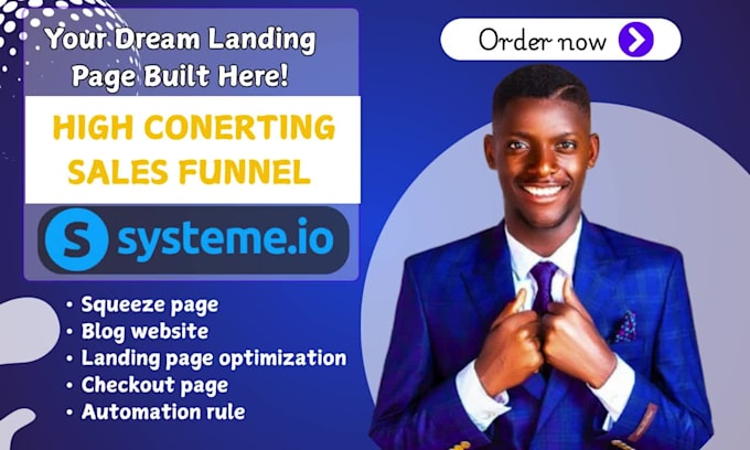 execute systeme io checkout online course systeme io blog website squeeze page
